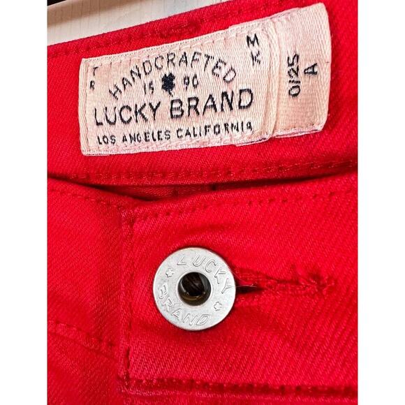 LUCKY BRAND Bridgette Skinny Jeans in Red Size 0 - Picture 4 of 8